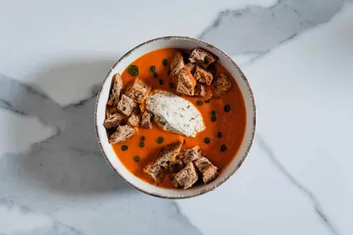 Supa crema de rosii si morcov copt